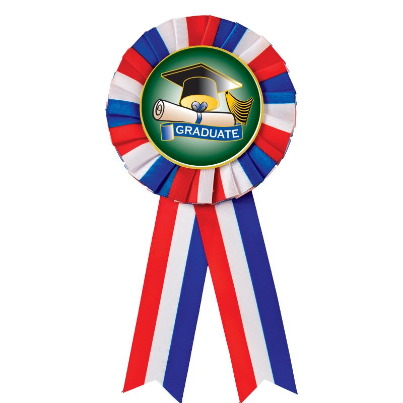 RED/WHITE/BLUE MYLAR ROSETTES