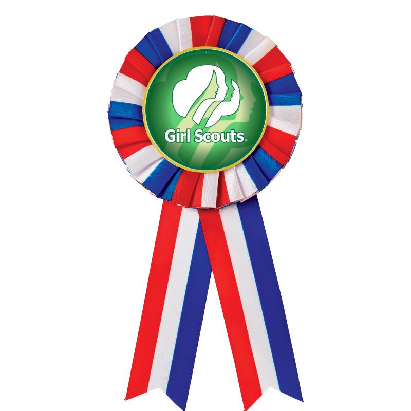 RED/WHITE/BLUE MYLAR ROSETTES