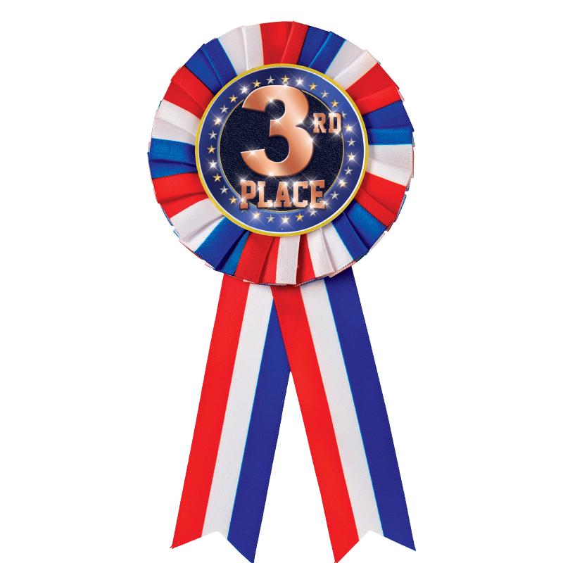 RED/WHITE/BLUE MYLAR ROSETTES