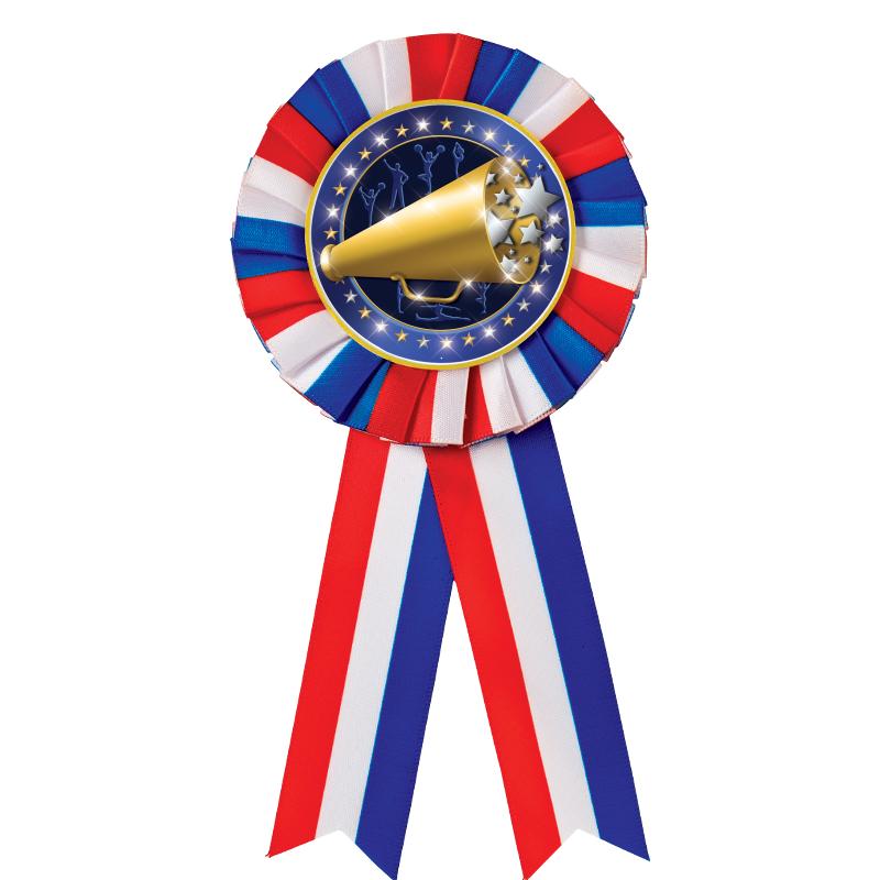 RED/WHITE/BLUE MYLAR ROSETTES