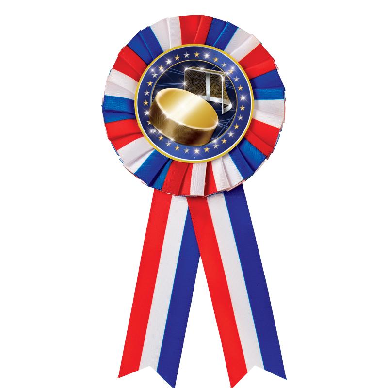 RED/WHITE/BLUE MYLAR ROSETTES