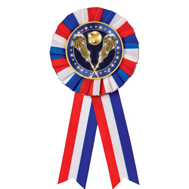 RED/WHITE/BLUE MYLAR ROSETTES