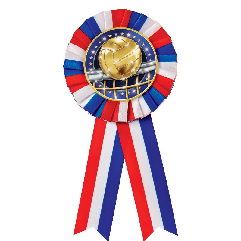 RED/WHITE/BLUE MYLAR ROSETTES