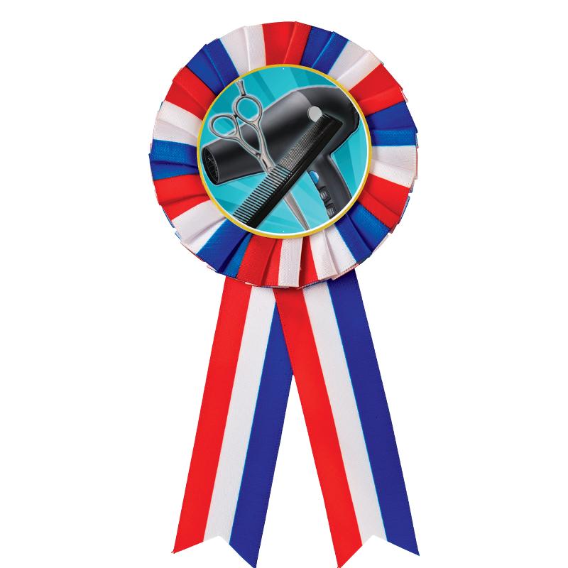 RED/WHITE/BLUE MYLAR ROSETTES