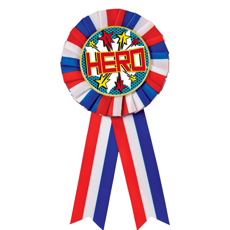 RED/WHITE/BLUE MYLAR ROSETTES