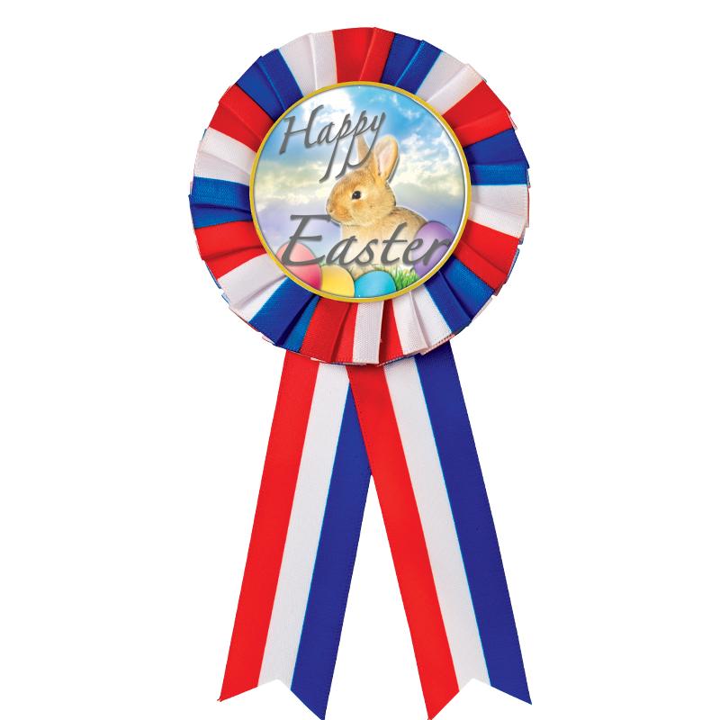 RED/WHITE/BLUE MYLAR ROSETTES
