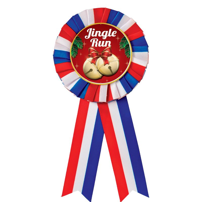 RED/WHITE/BLUE MYLAR ROSETTES