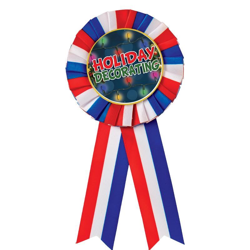 RED/WHITE/BLUE MYLAR ROSETTES