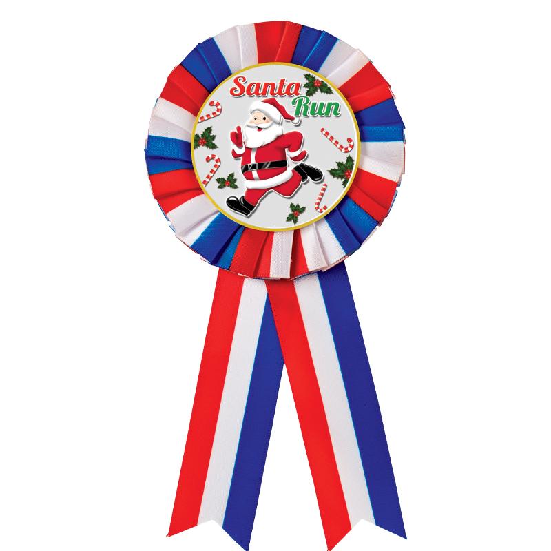 RED/WHITE/BLUE MYLAR ROSETTES