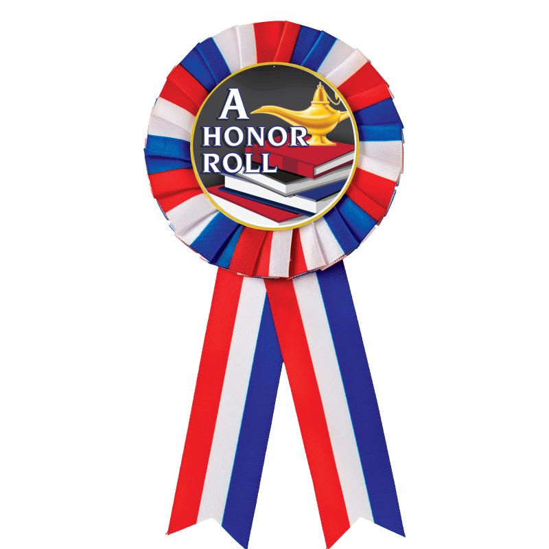 RED/WHITE/BLUE MYLAR ROSETTES