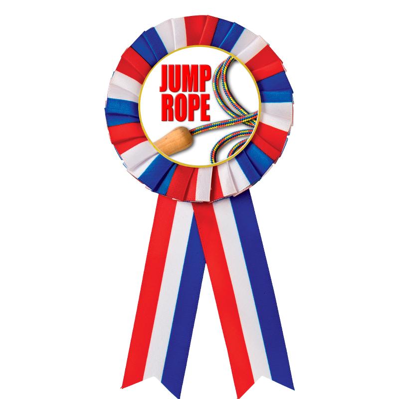 RED/WHITE/BLUE MYLAR ROSETTES