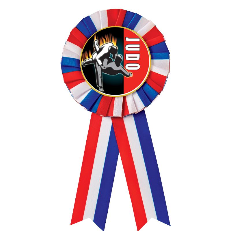 RED/WHITE/BLUE MYLAR ROSETTES