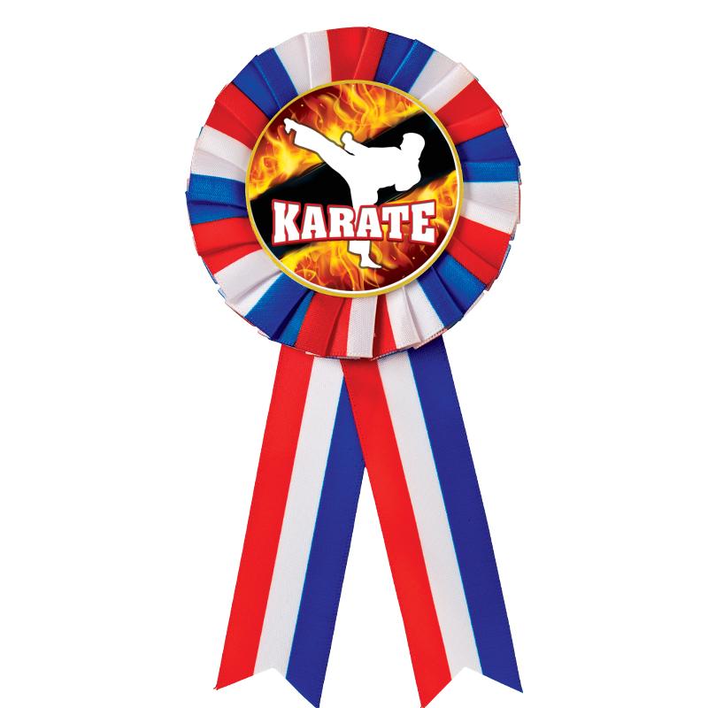 RED/WHITE/BLUE MYLAR ROSETTES