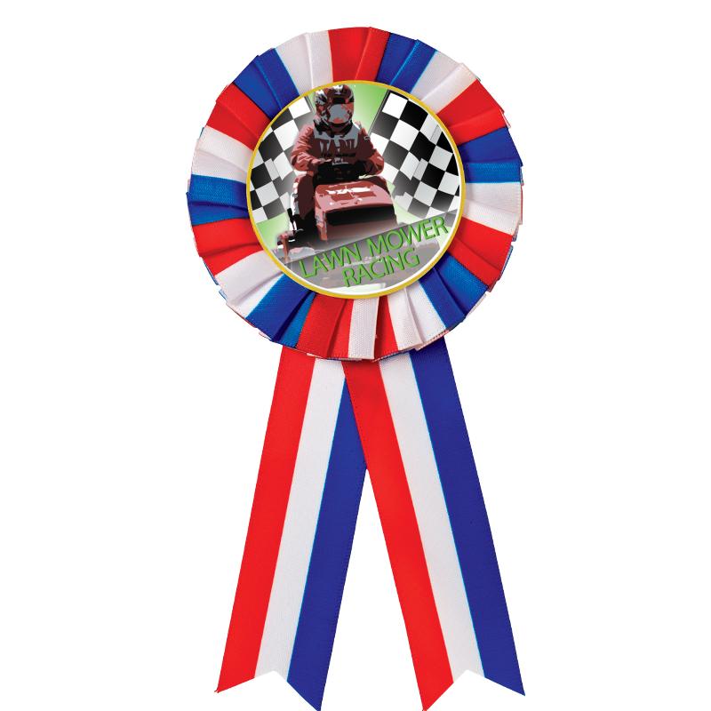 RED/WHITE/BLUE MYLAR ROSETTES