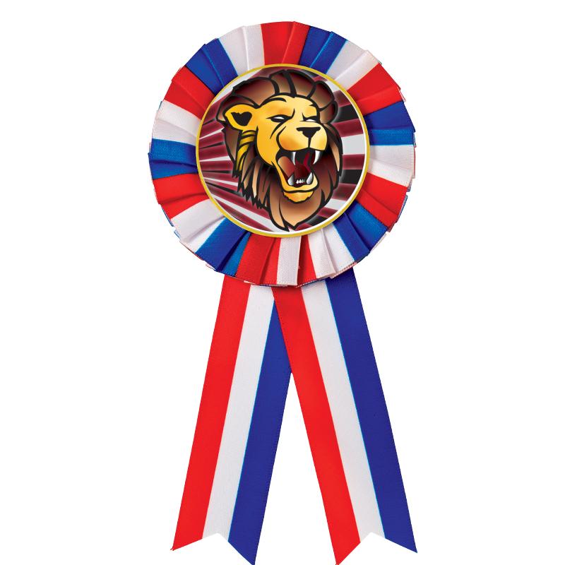 RED/WHITE/BLUE MYLAR ROSETTES