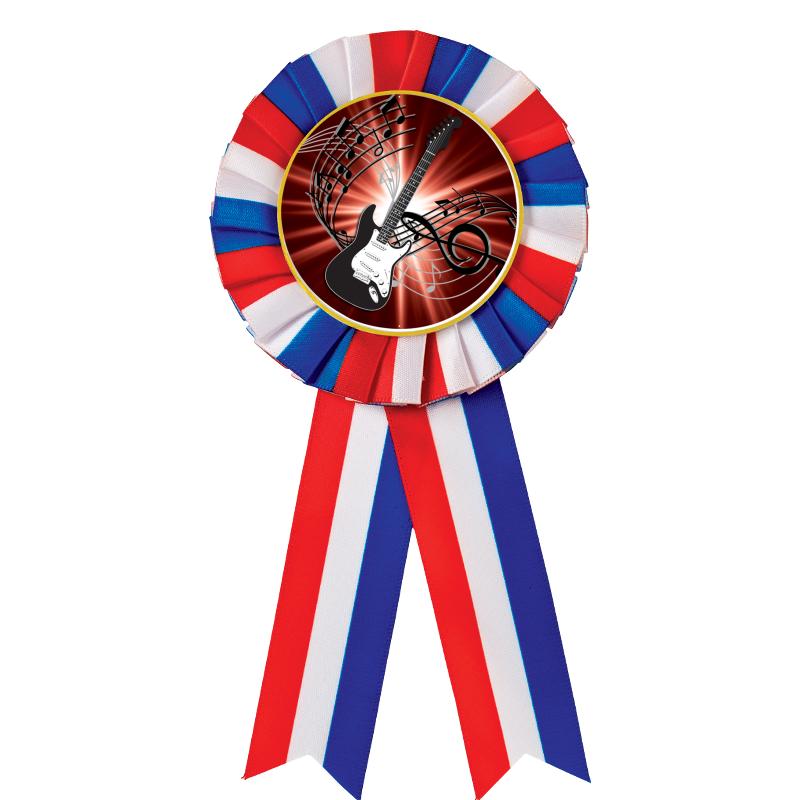RED/WHITE/BLUE MYLAR ROSETTES