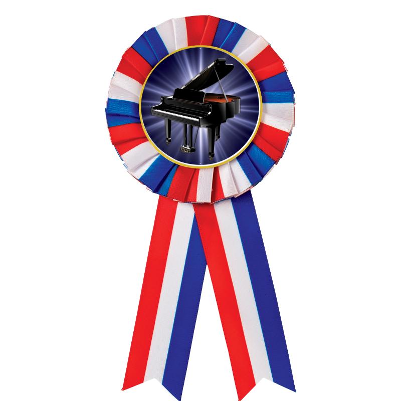 RED/WHITE/BLUE MYLAR ROSETTES