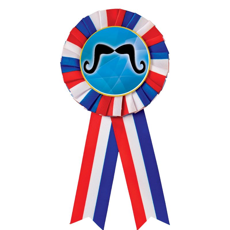 RED/WHITE/BLUE MYLAR ROSETTES