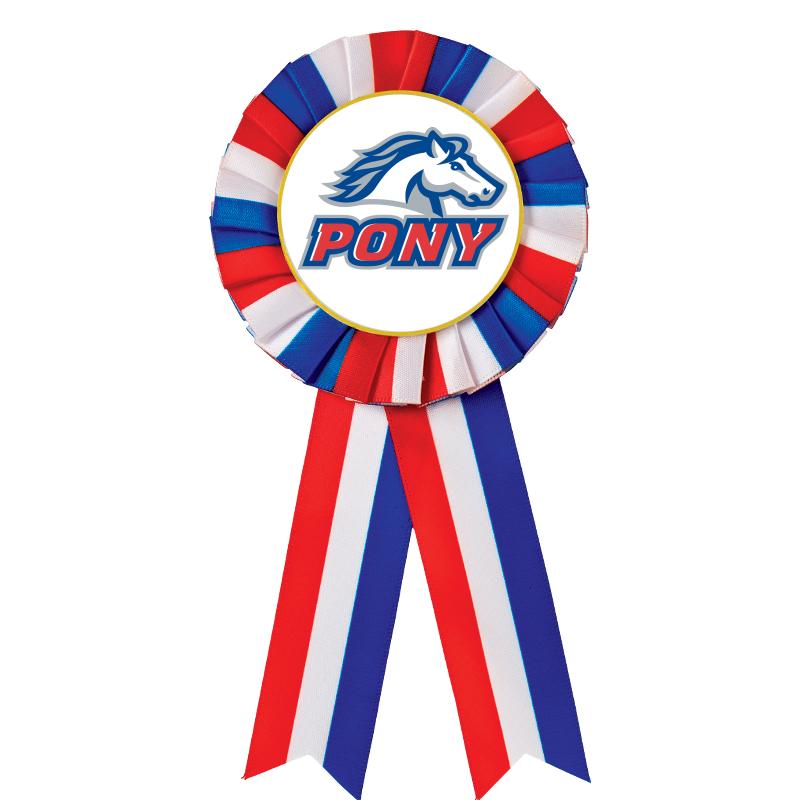 RED/WHITE/BLUE MYLAR ROSETTES