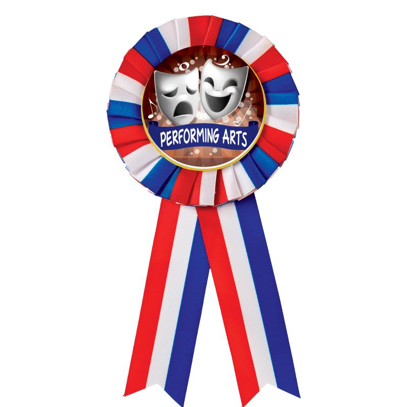 RED/WHITE/BLUE MYLAR ROSETTES