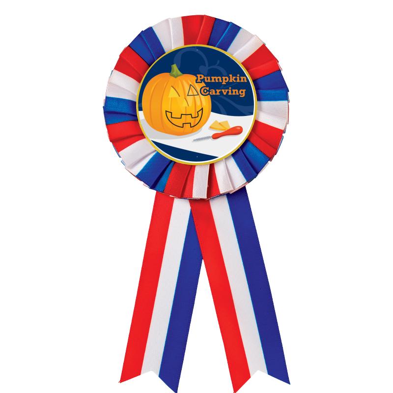 RED/WHITE/BLUE MYLAR ROSETTES