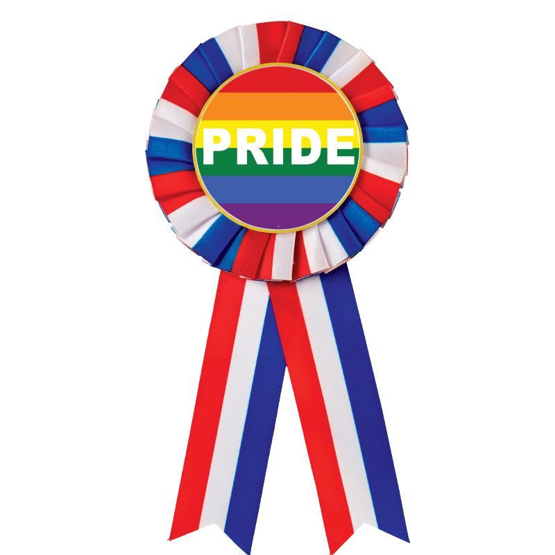 RED/WHITE/BLUE MYLAR ROSETTES