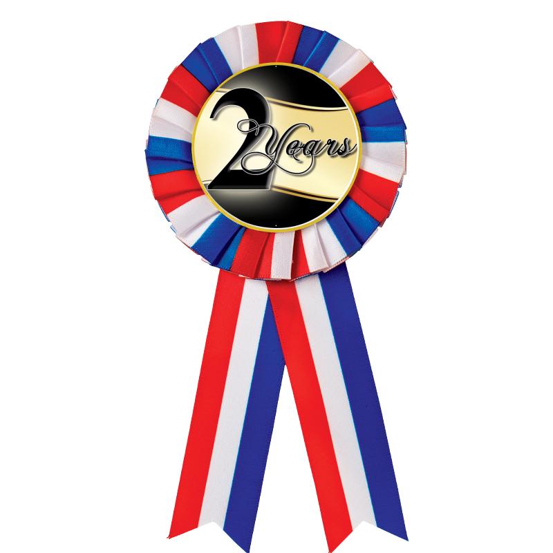 RED/WHITE/BLUE MYLAR ROSETTES