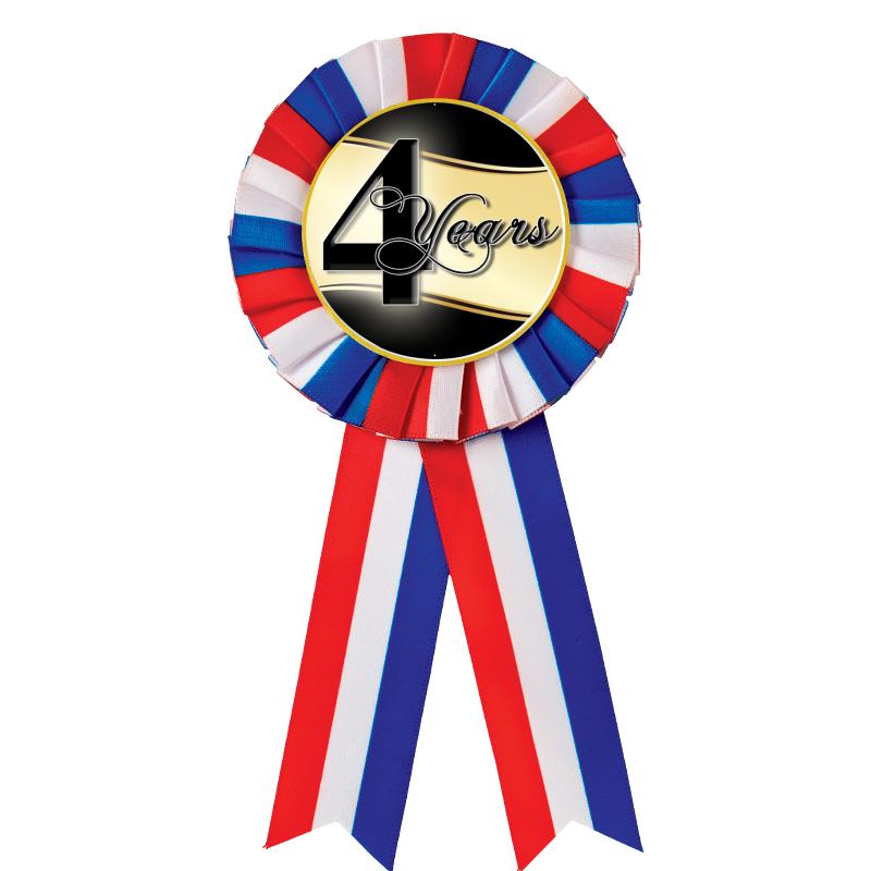 RED/WHITE/BLUE MYLAR ROSETTES