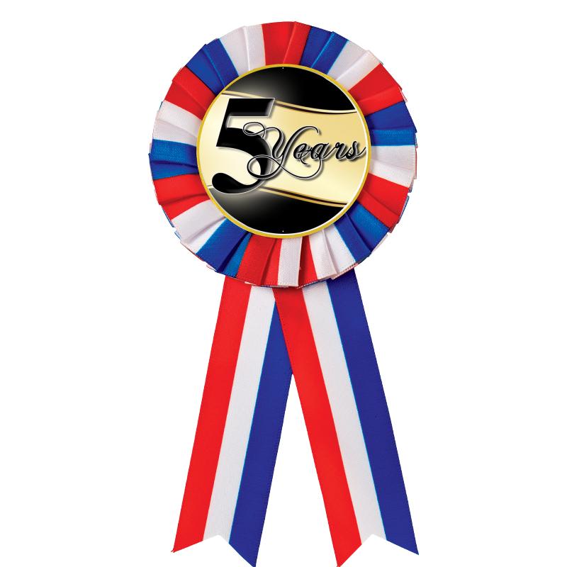 RED/WHITE/BLUE MYLAR ROSETTES