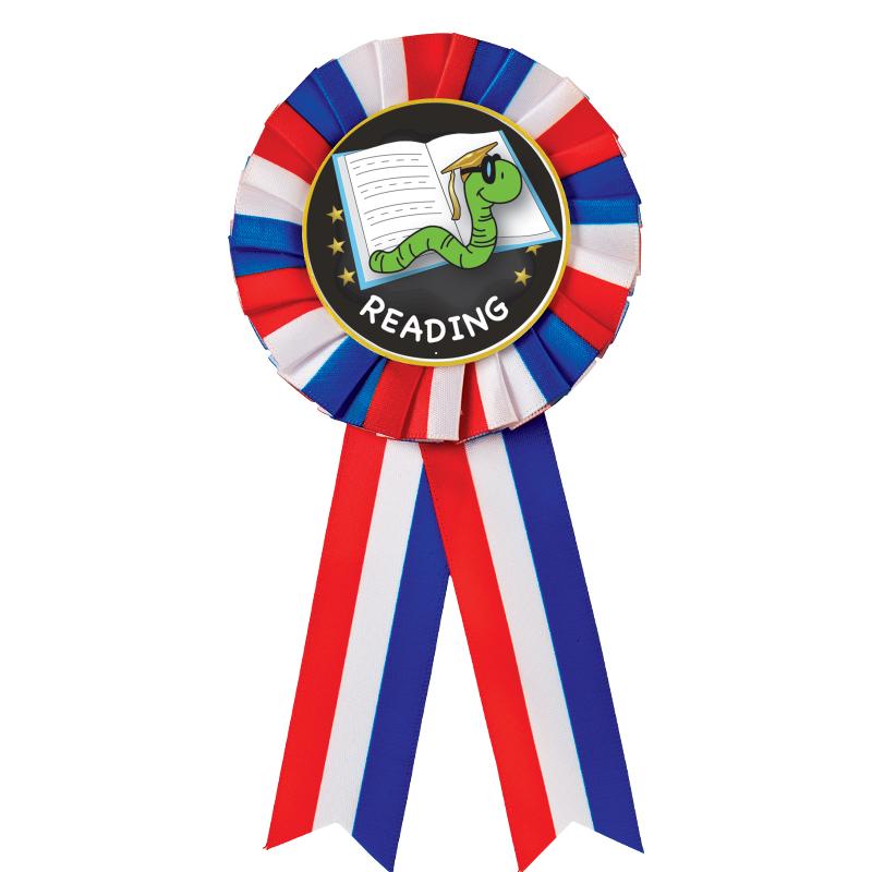 RED/WHITE/BLUE MYLAR ROSETTES