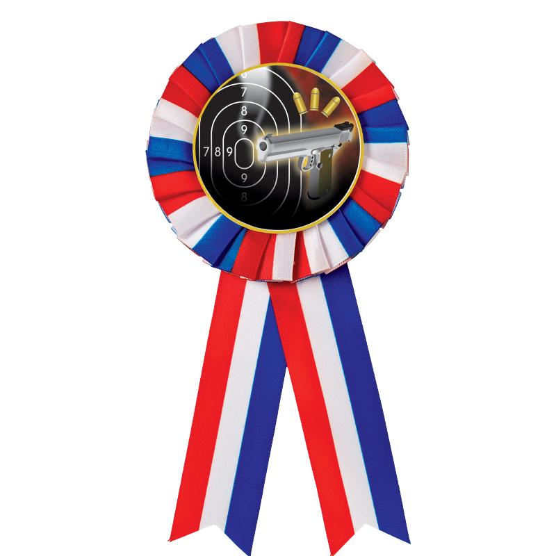 RED/WHITE/BLUE MYLAR ROSETTES