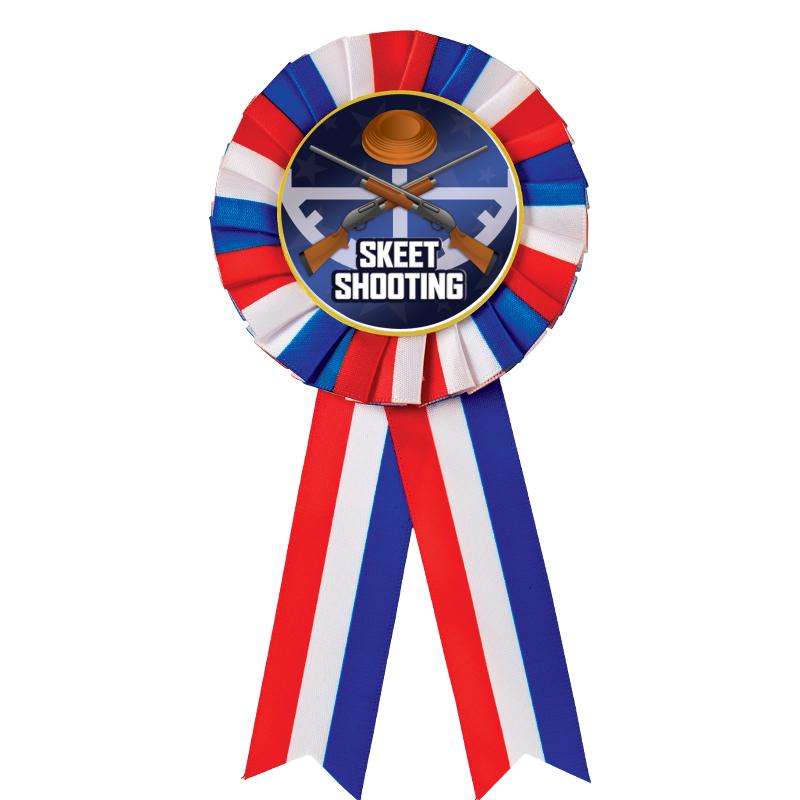 RED/WHITE/BLUE MYLAR ROSETTES
