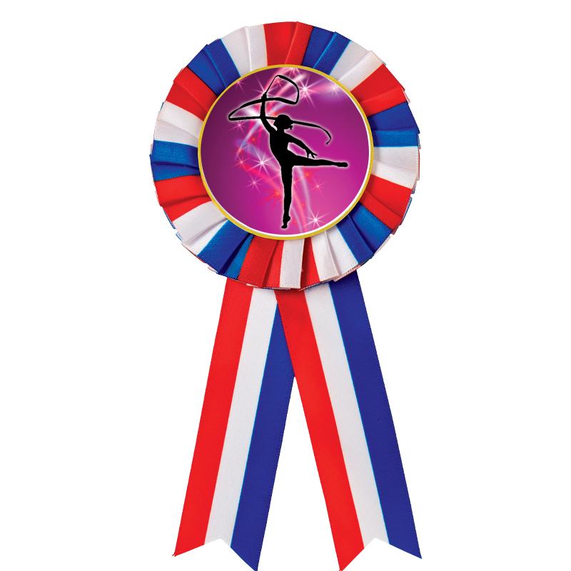 RED/WHITE/BLUE MYLAR ROSETTES