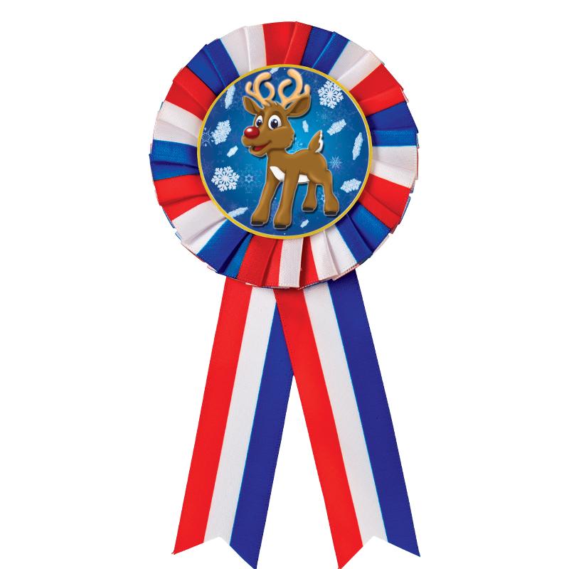 RED/WHITE/BLUE MYLAR ROSETTES