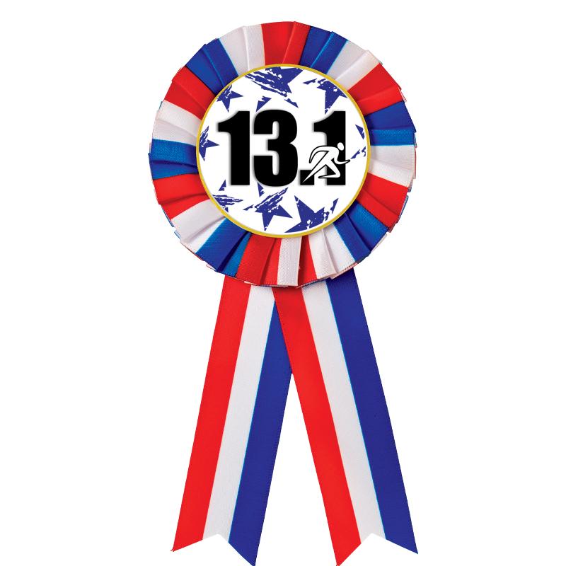 RED/WHITE/BLUE MYLAR ROSETTES