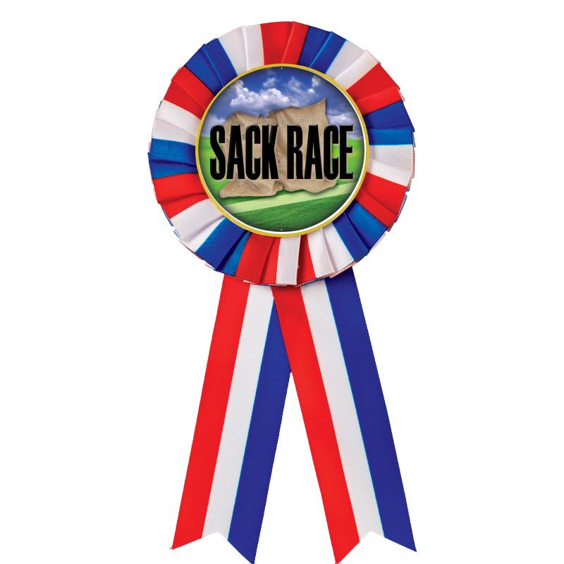 RED/WHITE/BLUE MYLAR ROSETTES