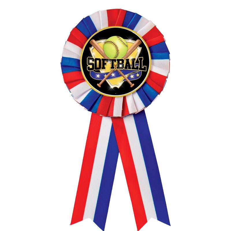 RED/WHITE/BLUE MYLAR ROSETTES