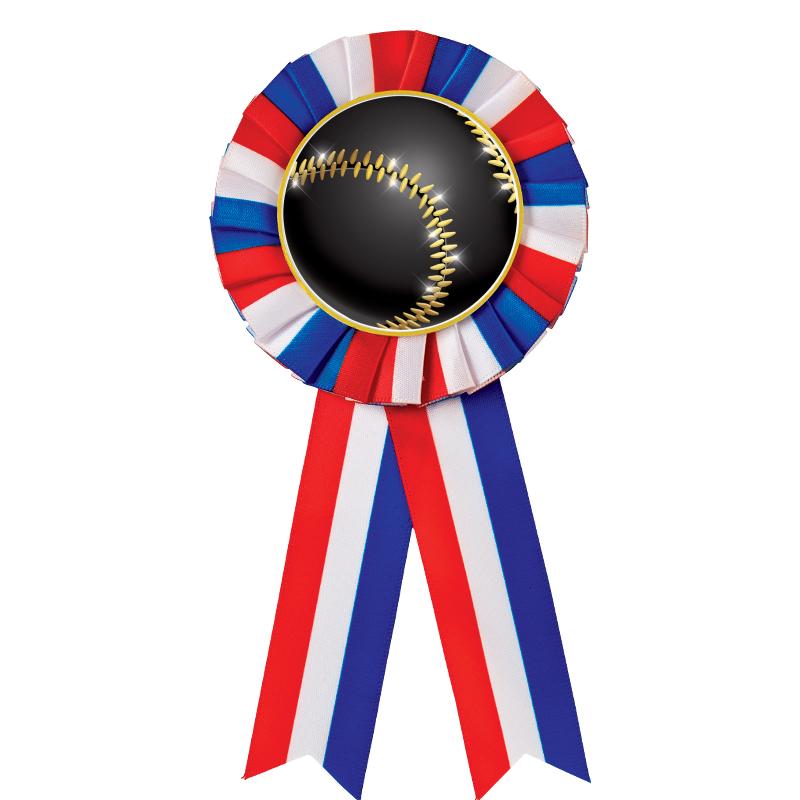 RED/WHITE/BLUE MYLAR ROSETTES