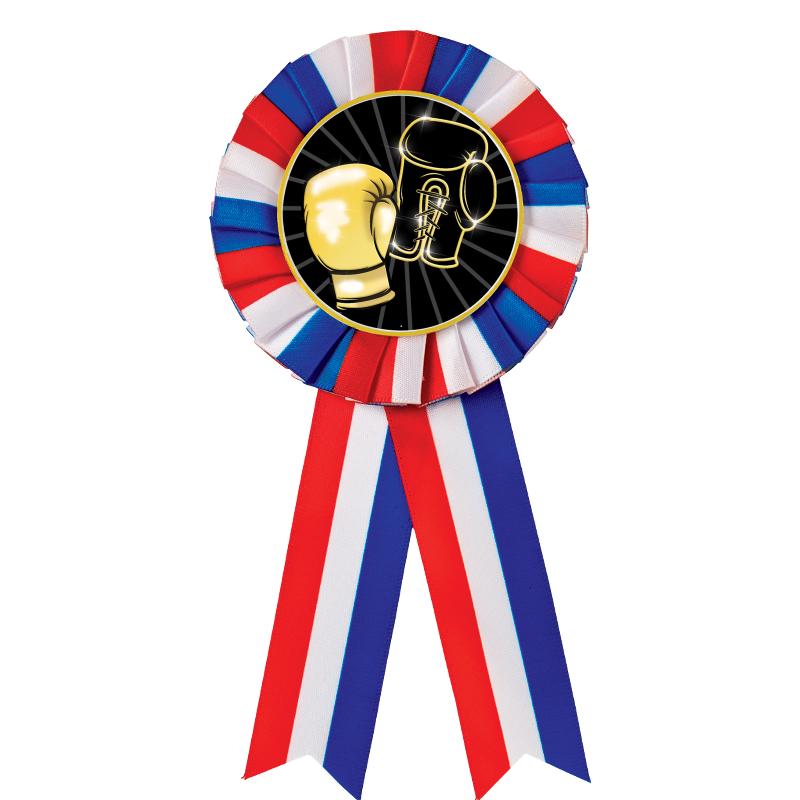 RED/WHITE/BLUE MYLAR ROSETTES