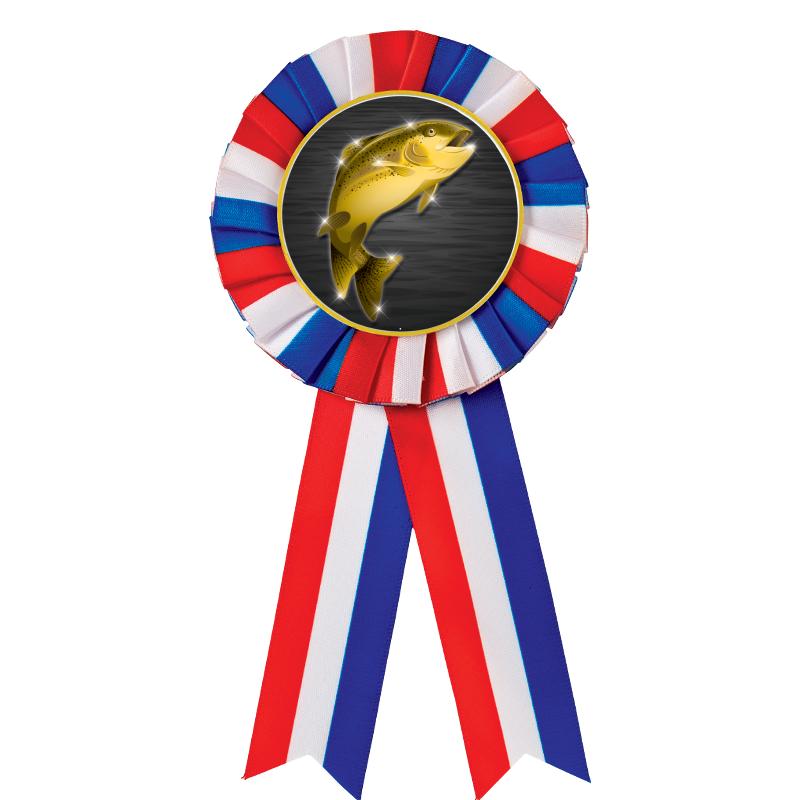 RED/WHITE/BLUE MYLAR ROSETTES