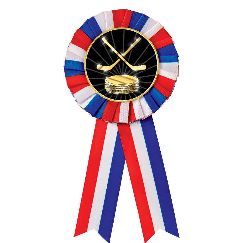 RED/WHITE/BLUE MYLAR ROSETTES