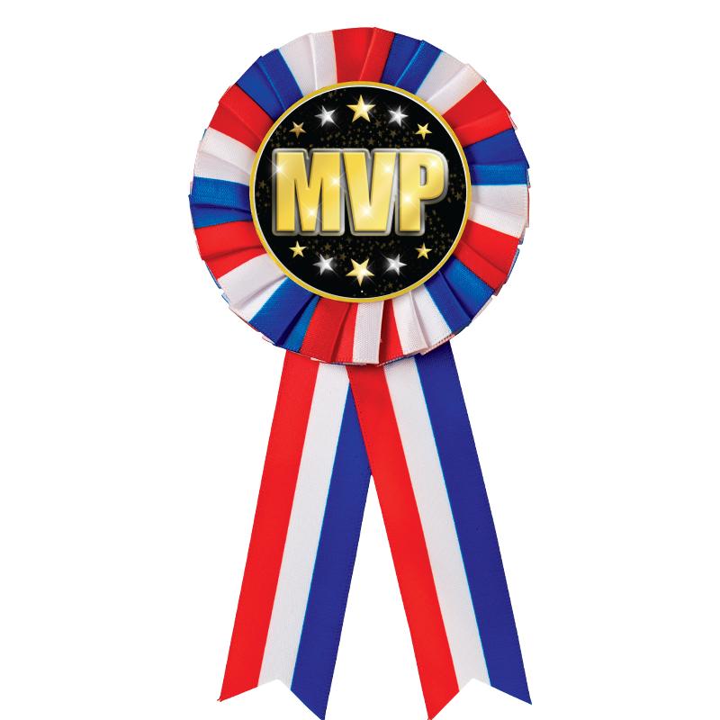 RED/WHITE/BLUE MYLAR ROSETTES