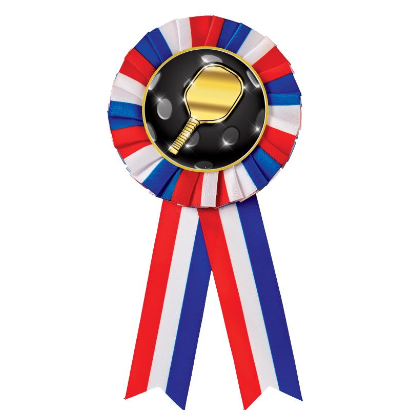 RED/WHITE/BLUE MYLAR ROSETTES