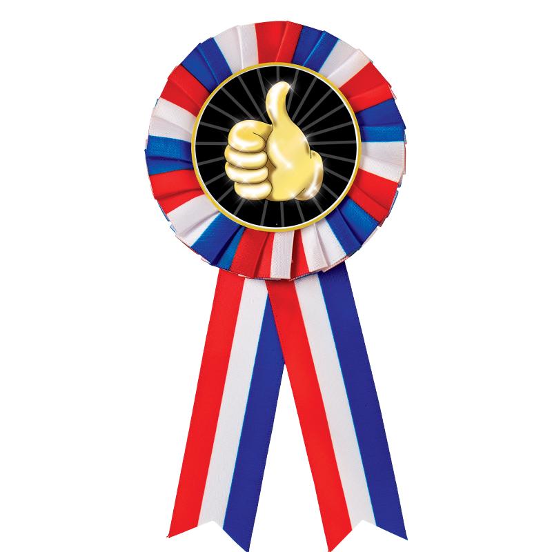 RED/WHITE/BLUE MYLAR ROSETTES