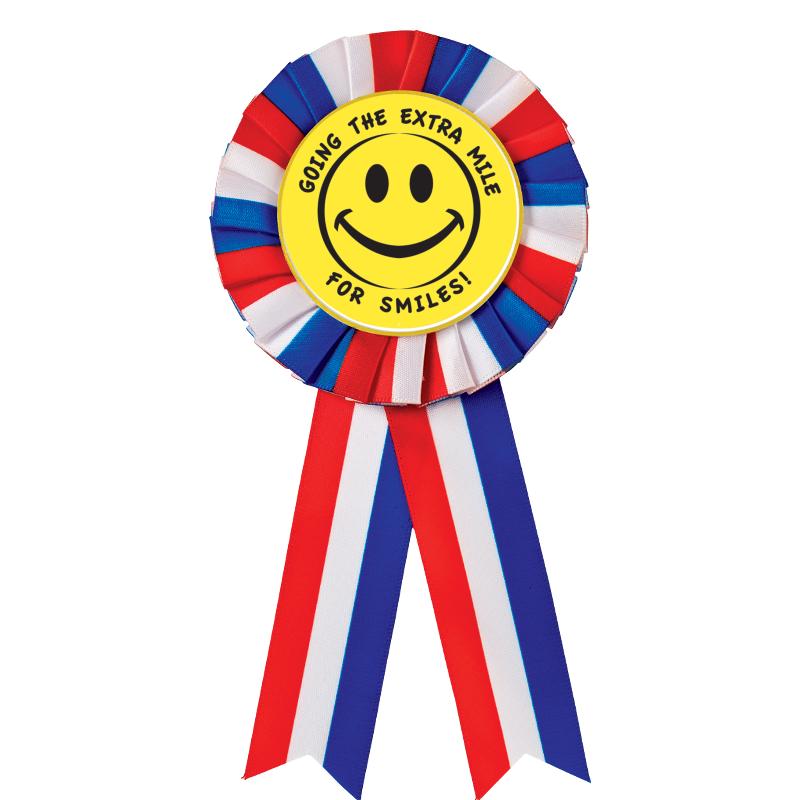 RED/WHITE/BLUE MYLAR ROSETTES