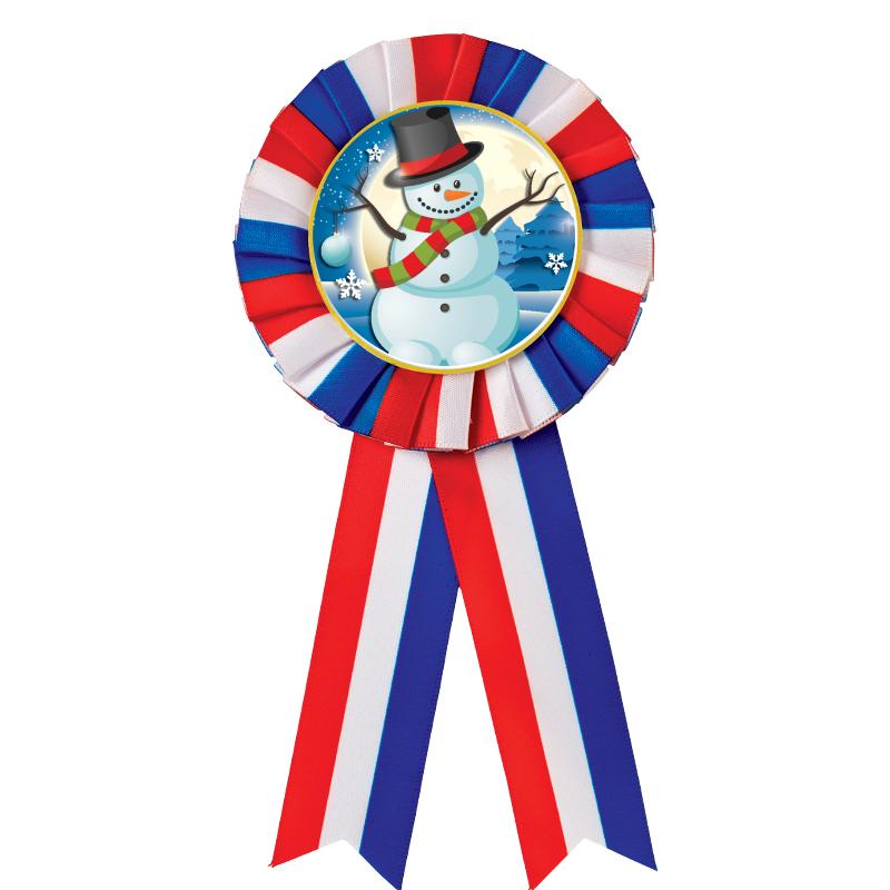 RED/WHITE/BLUE MYLAR ROSETTES