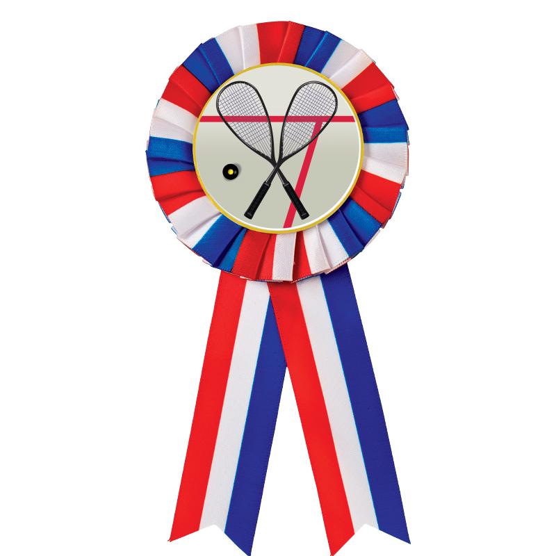 RED/WHITE/BLUE MYLAR ROSETTES