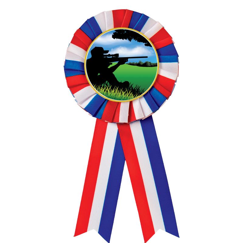 RED/WHITE/BLUE MYLAR ROSETTES