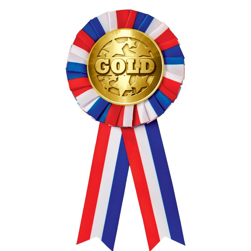 RED/WHITE/BLUE MYLAR ROSETTES