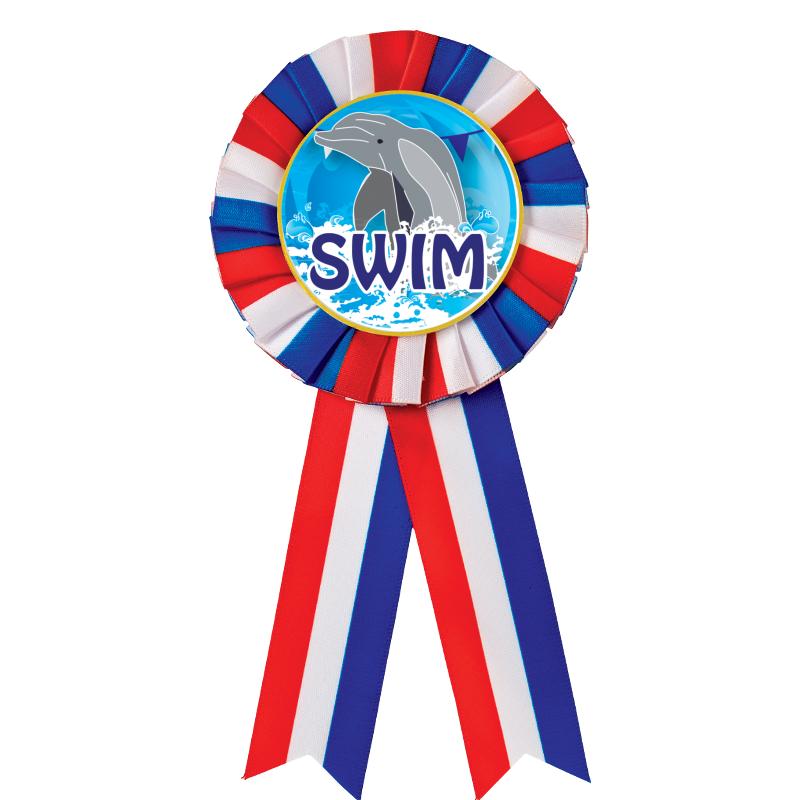RED/WHITE/BLUE MYLAR ROSETTES